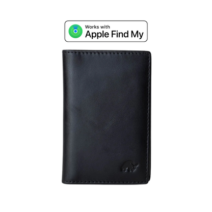 Leather Nav Messenger Wallet - BLACK EDITION