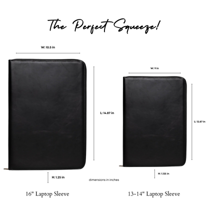 Leather MacBook Sleeve - Black
