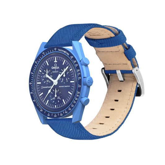 Omega Moonswatch Sailcloth Quick Release Royal Blue Watch Band