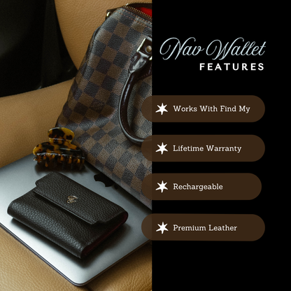The Haven Trackable Wallet  - Cocoa/Saddle