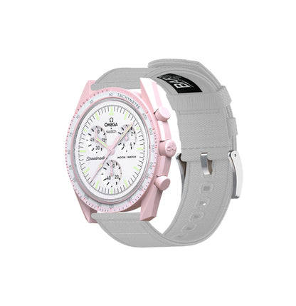 Omega Moonswatch Linen White Canvas Watch Band