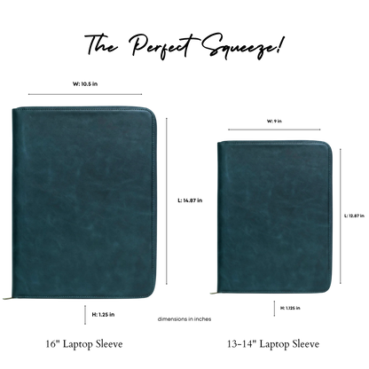 Leather MacBook Sleeve - Ocean