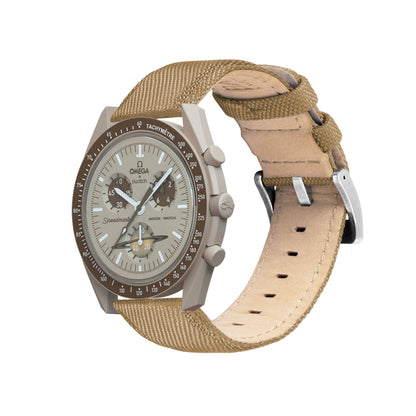 Omega Moonswatch Sailcloth Quick Release Khaki Tan Watch Band