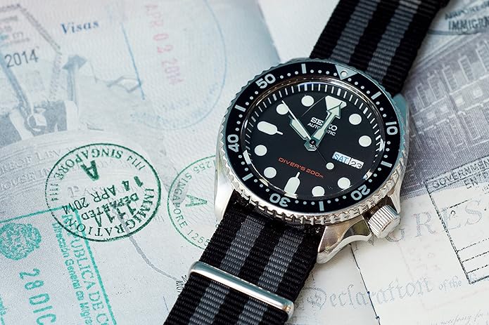 Black Smoke James Bond Nylon NATO® style | Prospex Samurai 22mm