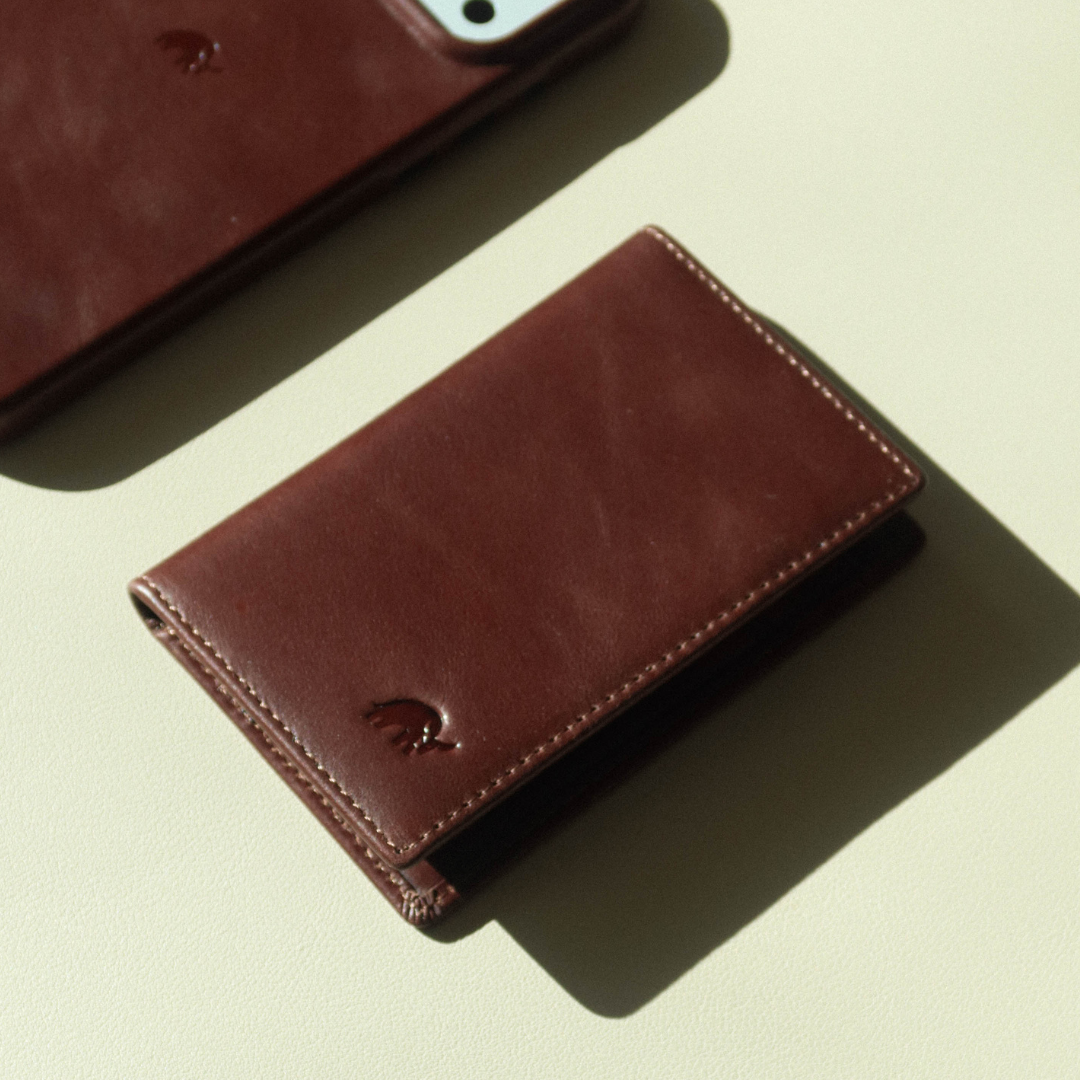 Leather Nav Messenger Wallet - TERRA