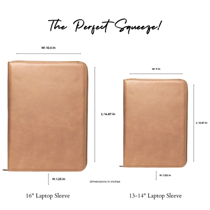 Leather MacBook Sleeve - Dune