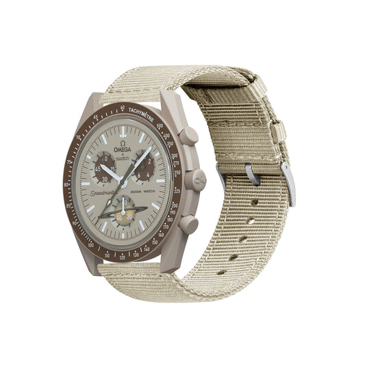 Omega Moonswatch Two Piece NATO® Style Khaki Tan Watch Band