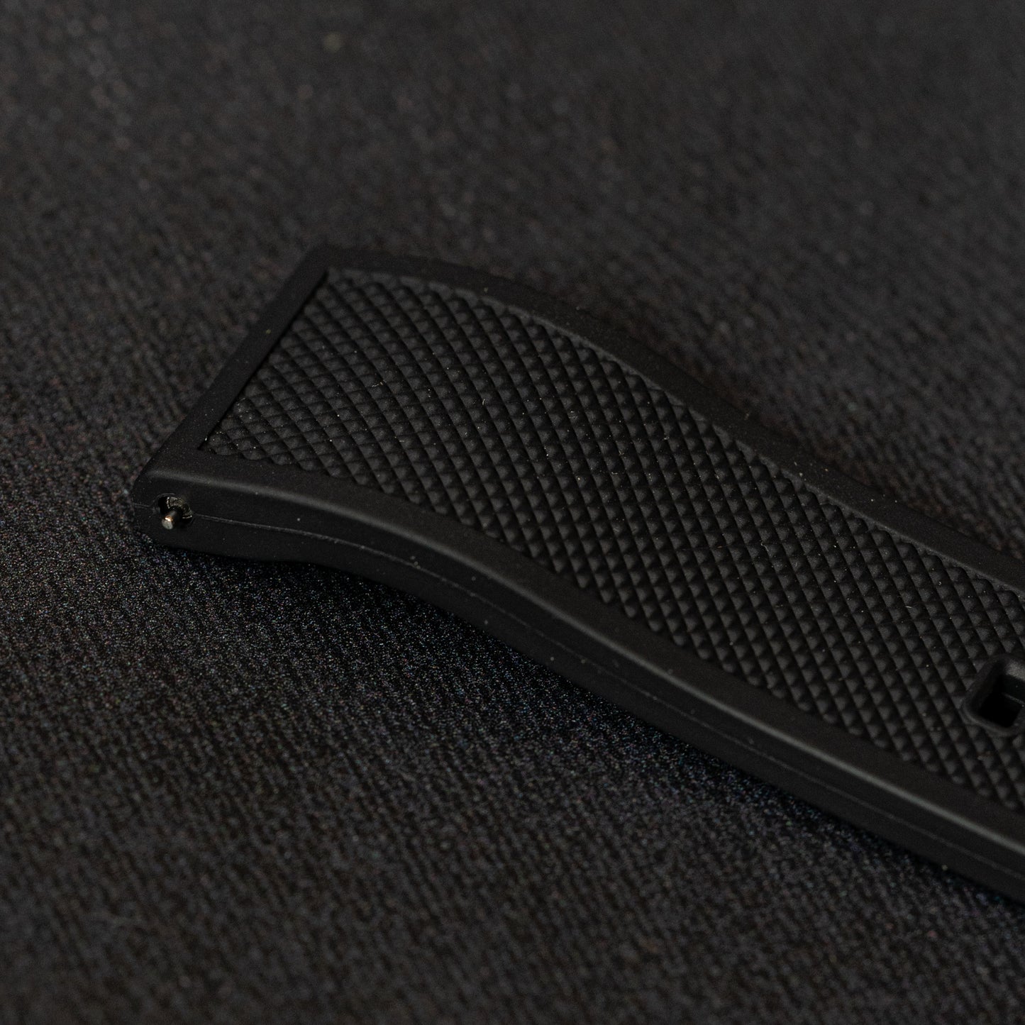 Black Elite Fkm Rubber Watch Band