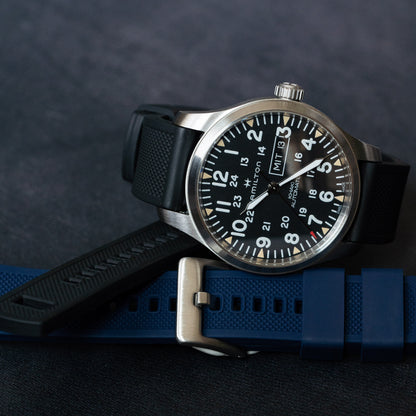 Navy Blue Elite Fkm Rubber Watch Band