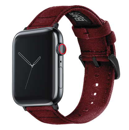 Apple Watch Canvas Burgundy Watch Band