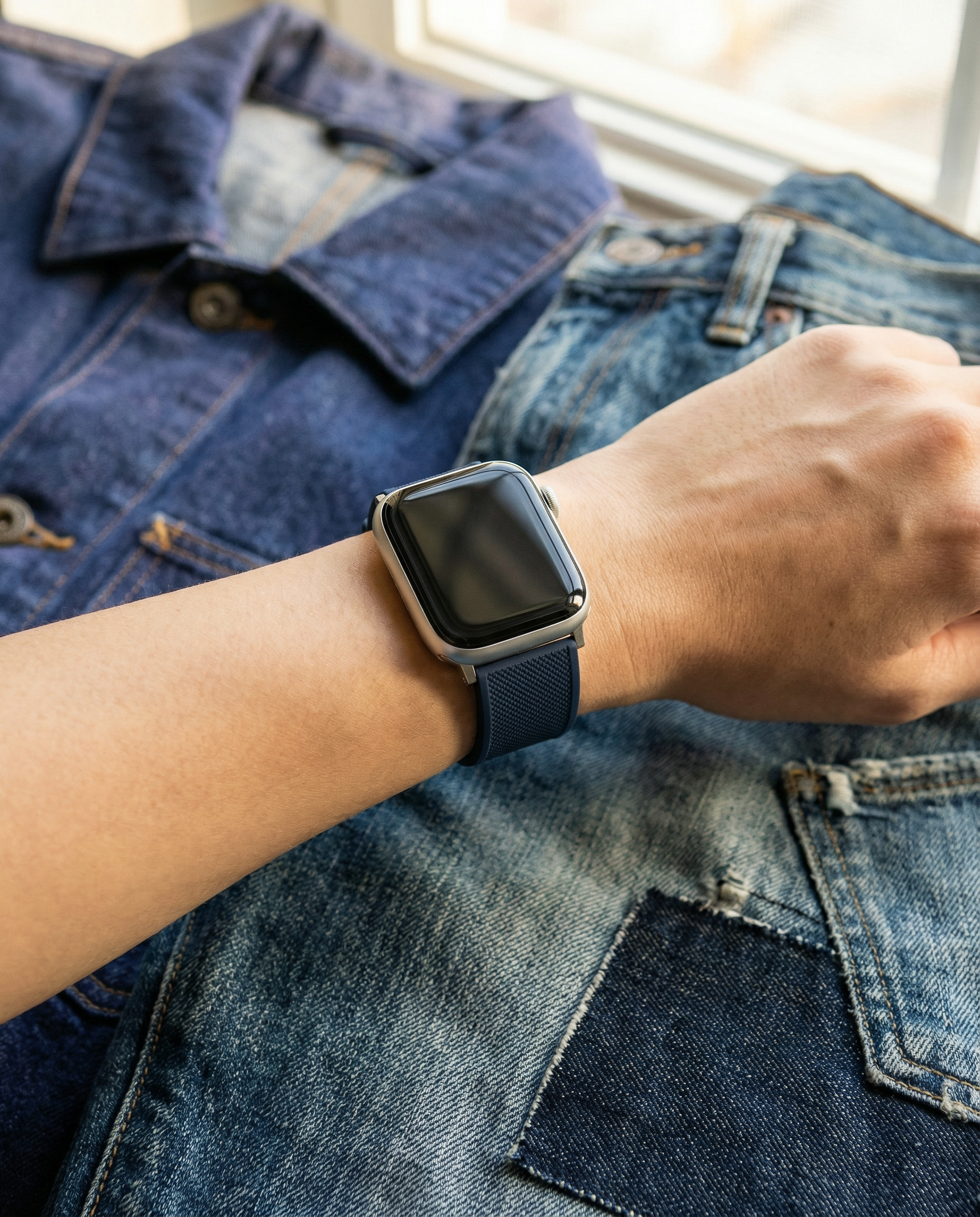 Apple Watch Elite Silicone Navy Blue Watch Band (Women's)