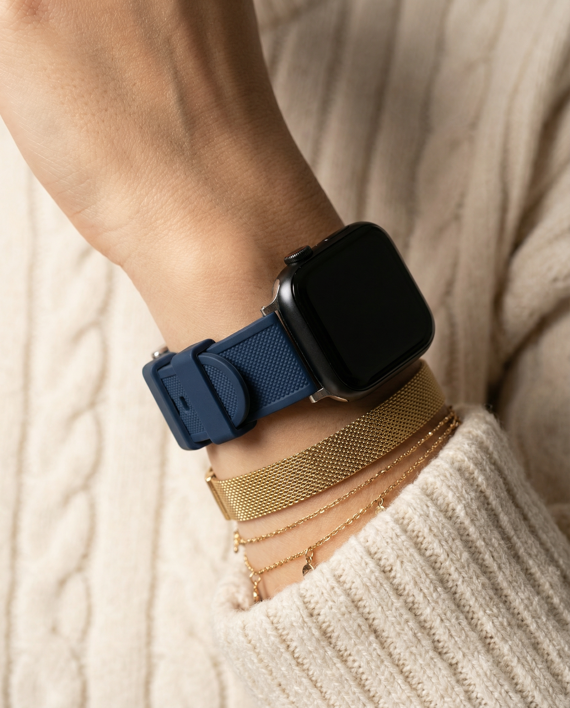 Apple Watch Elite Silicone Navy Blue Watch Band (Women's)