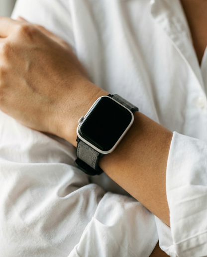 Apple Watch Smoke Grey Cordura Fabric And Silicone Hybrid Watch Band (Women's)