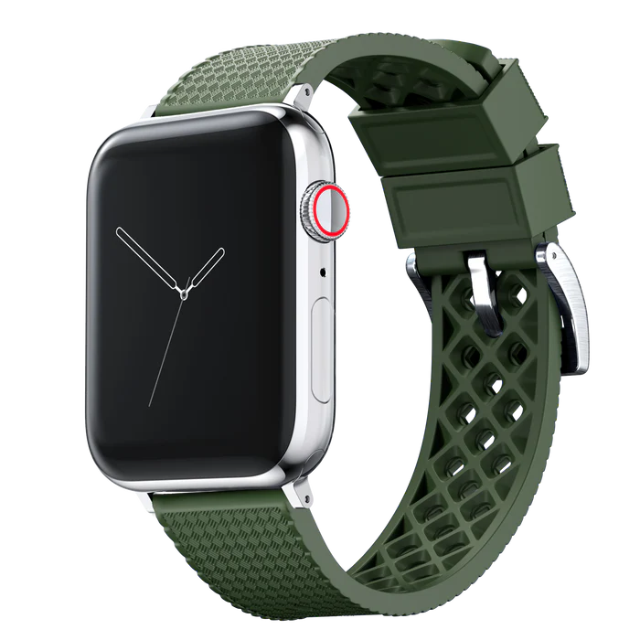 Elite Diver Army Green Apple Watch Strap Bundle | 2 Watch Bands