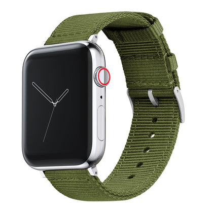 Apple Watch | Two-piece NATO style | Army Green - Barton Watch Bands