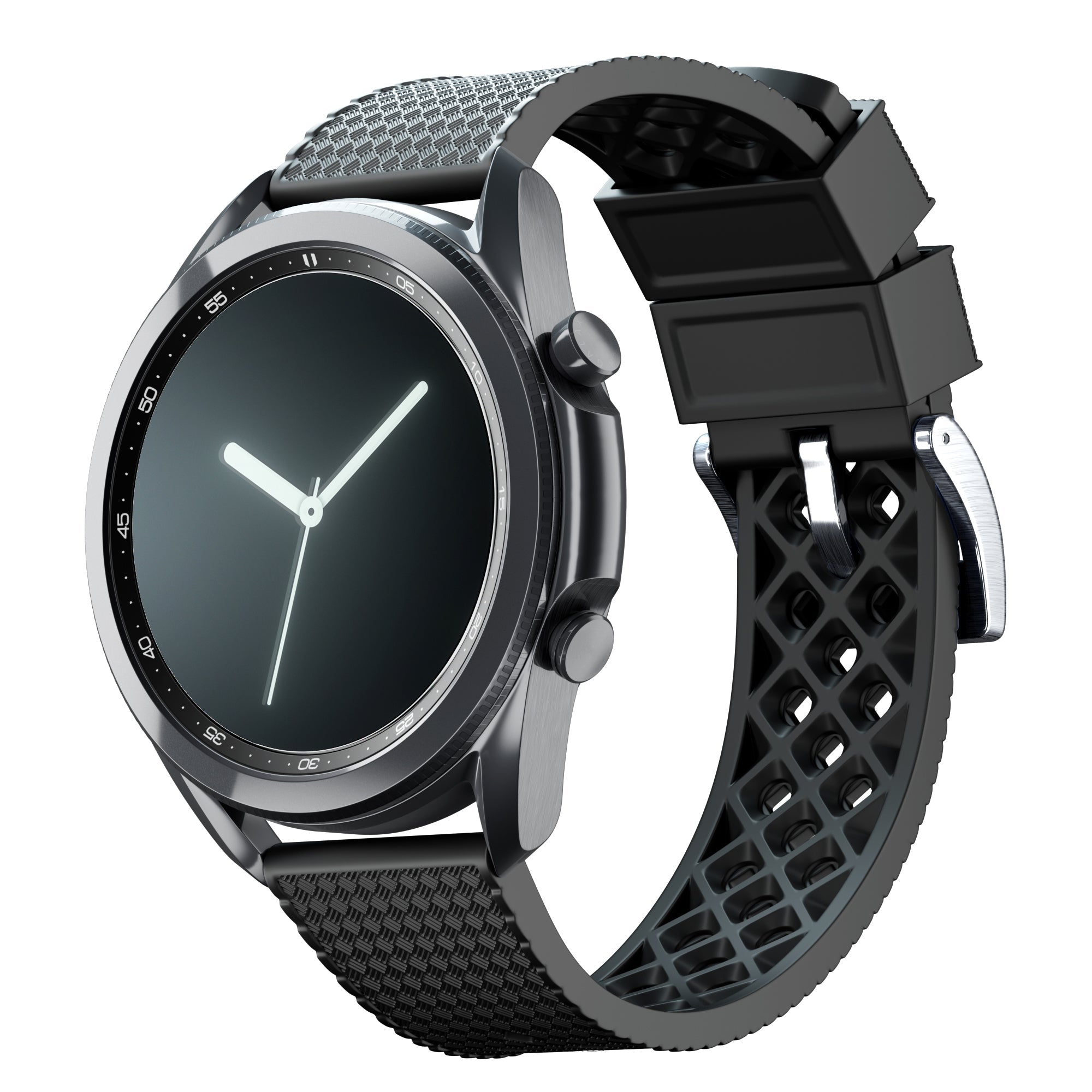 Samsung Galaxy watch7 Tropical Style Black Watch Band