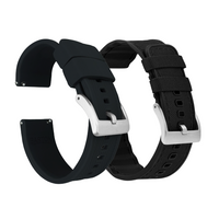 Black Top Pink Bottom Elite Silicone Watch Band (19mm, 20mm, 21mm, 22mm SALE)