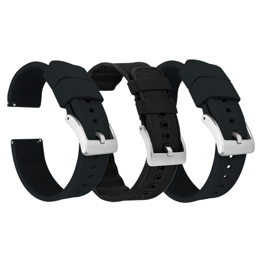 Black Deep Dive Watch Strap Bundle | 3 Watch Bands