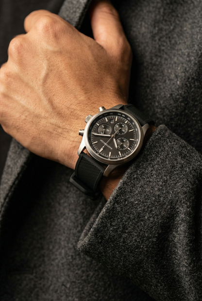 Black Elite Silicone Watch Band