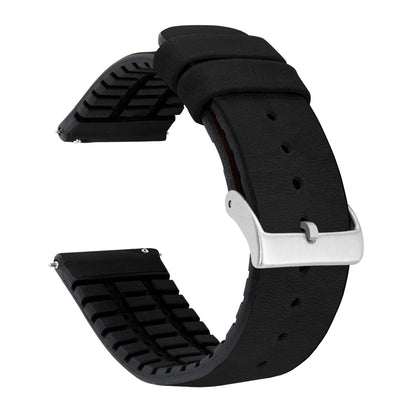 Suunto Vertical & Race | Leather and Rubber Hybrid | Black - Barton Watch Bands