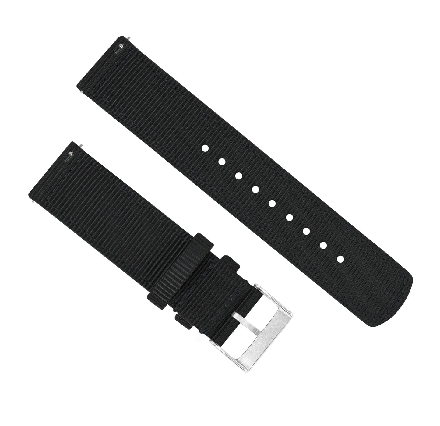 Samsung Galaxy Watch Active 2 | Two-Piece NATO® style | Black - Barton Watch Bands