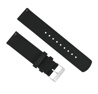 Samsung Galaxy Watch Active 2 | Two-Piece NATO® style | Black - Barton Watch Bands