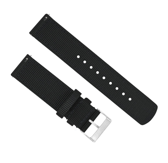 Samsung Galaxy Watch Active 2 | Two-Piece NATO® style | Black - Barton Watch Bands