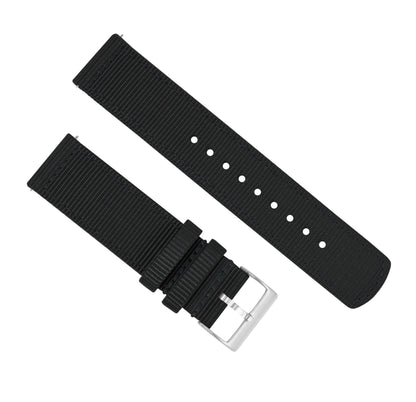 Samsung Galaxy Watch Active 2 | Two-Piece NATO® style | Black - Barton Watch Bands