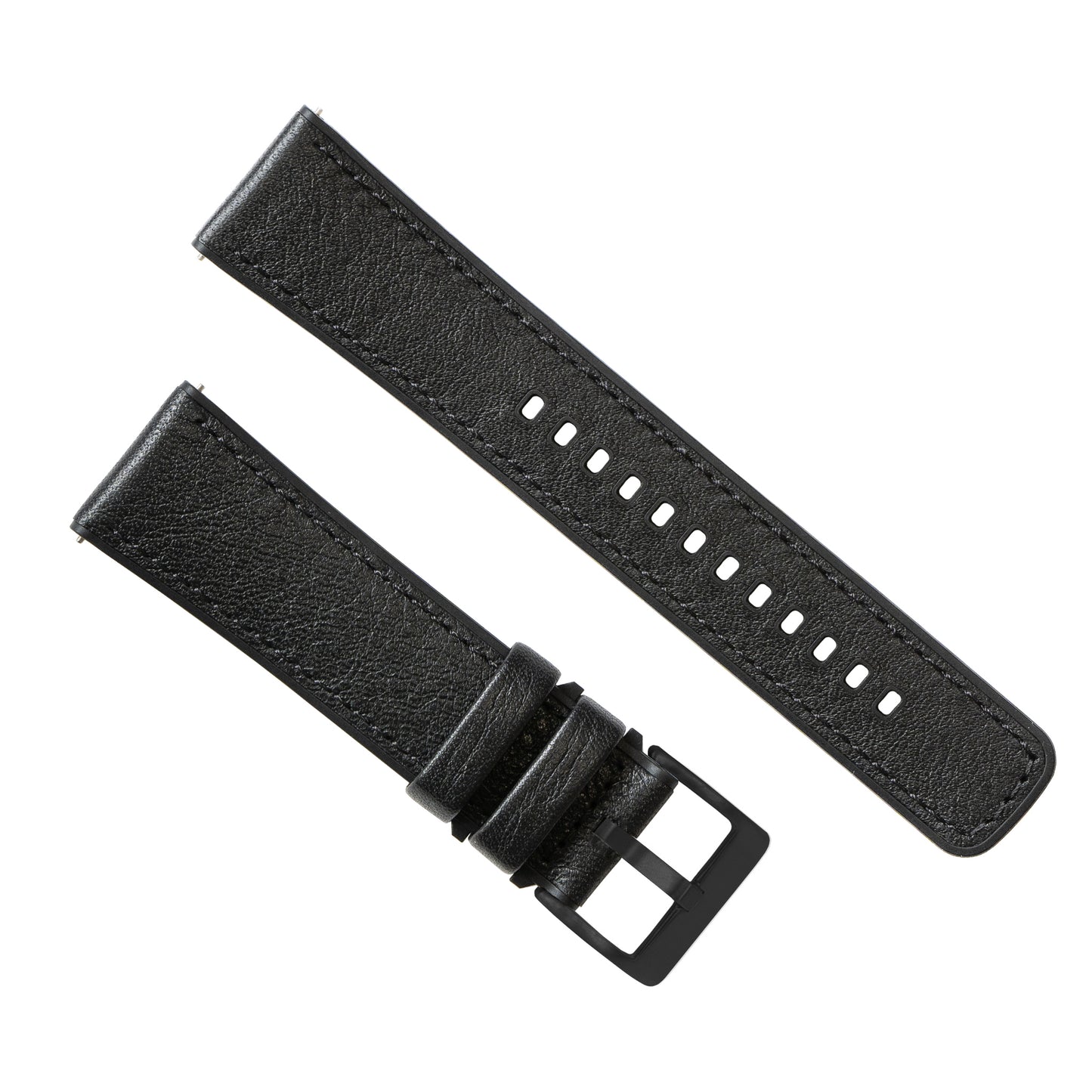 Black Pittards Water Resistant Leather Silicone Base Watch Band