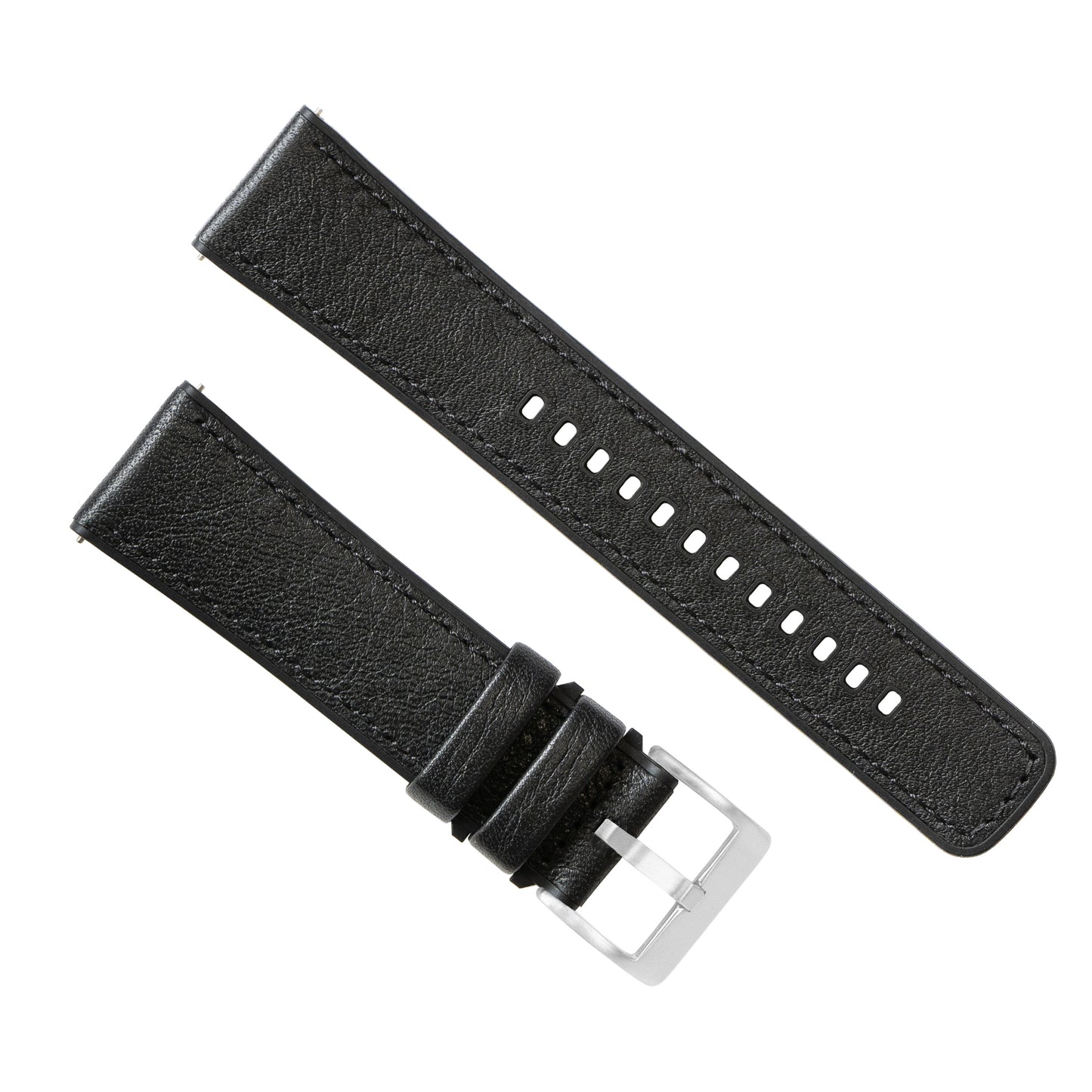 Black Pittards Water Resistant Leather Silicone Base Watch Band