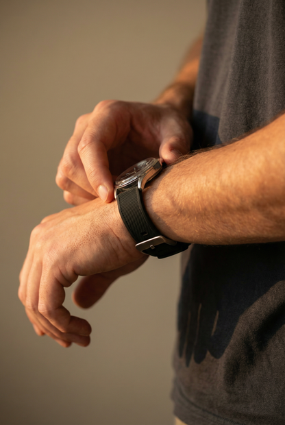 Black Elite Silicone Watch Band