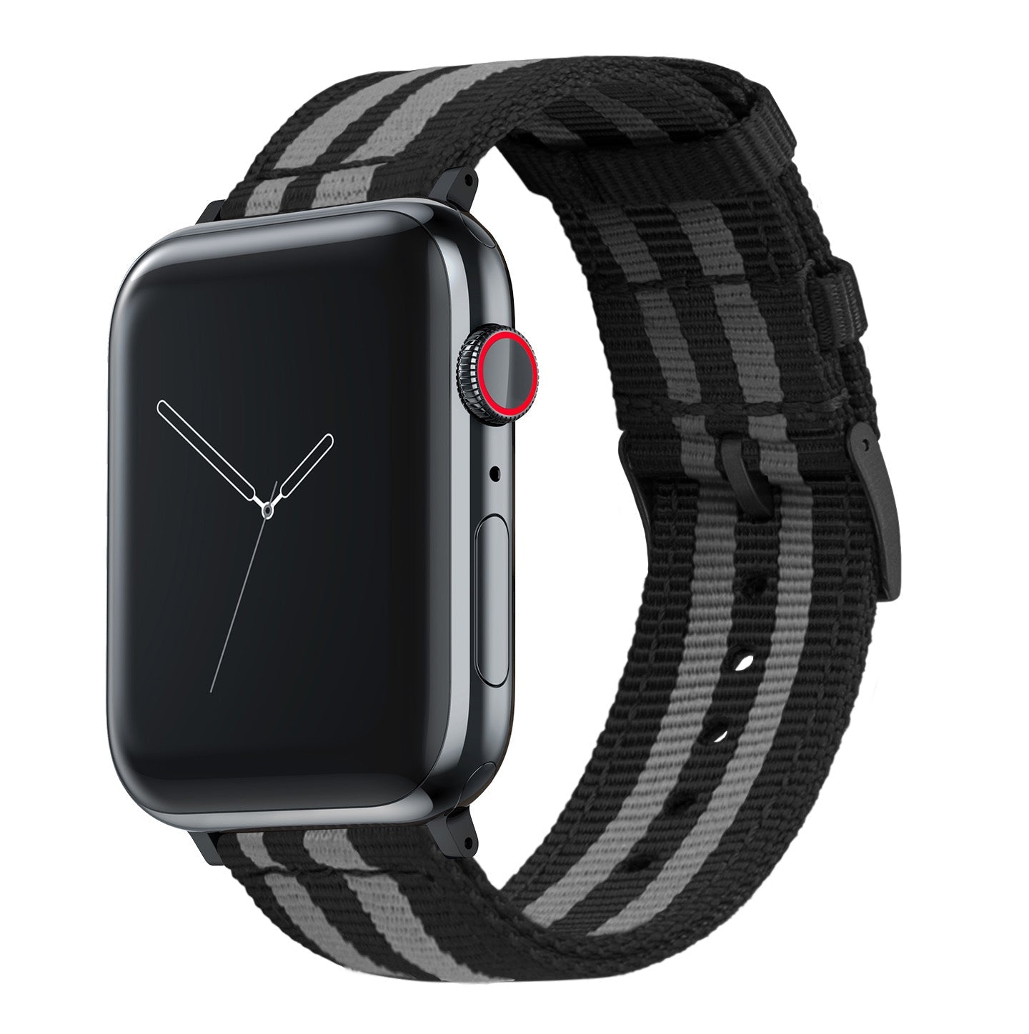 Apple Watch Two Piece NATO® style Smoke Black Bond Watch Band