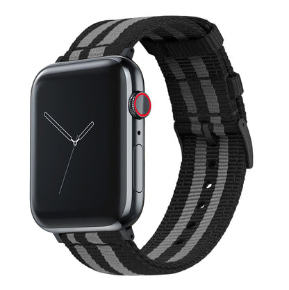 Apple Watch Two Piece NATO® style Smoke Black Bond Watch Band