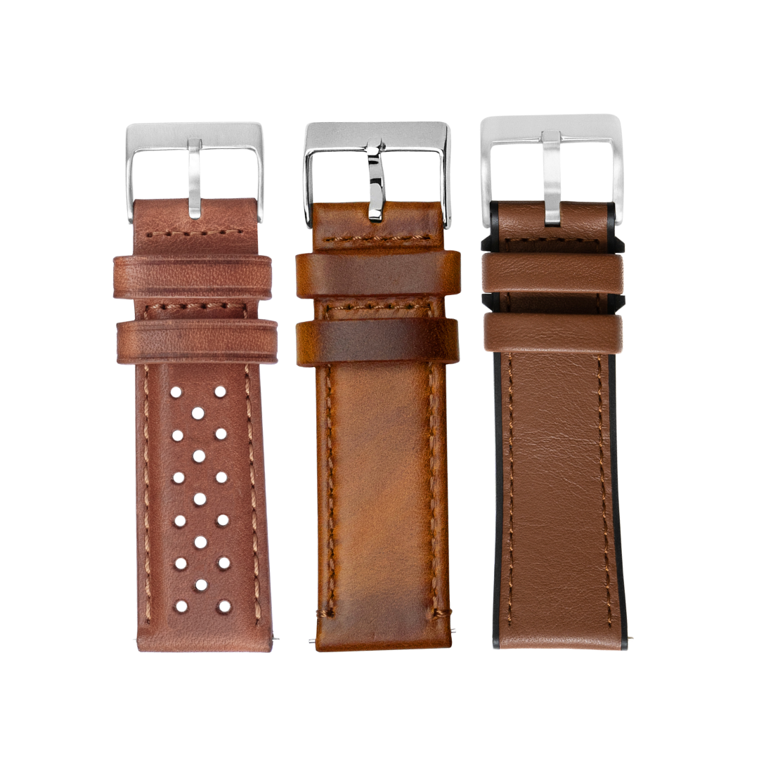 Brown Craftsman’s Choice Leather Watch Strap Bundle | 3 Watch Bands