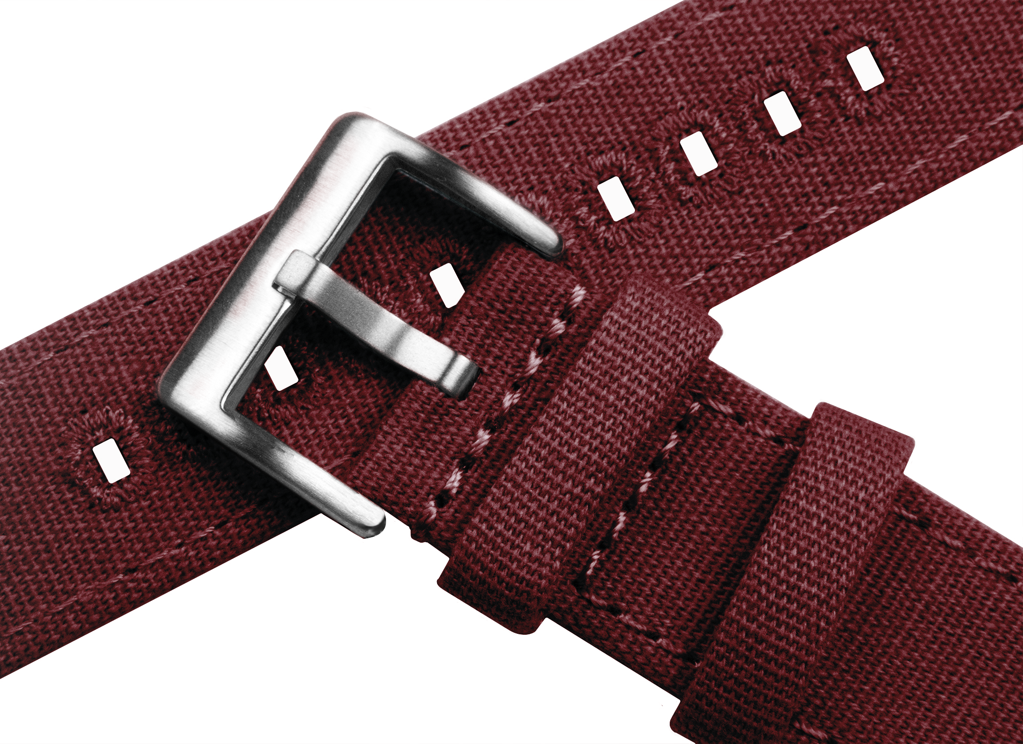 Burgundy Premium Canvas Watch Band