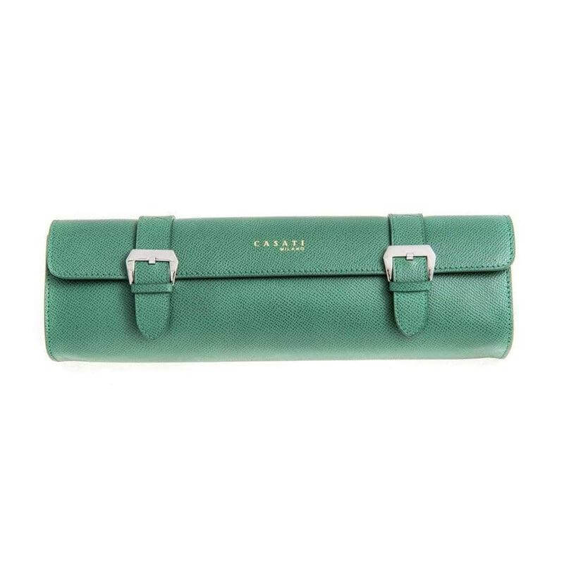 Casati Milano Travel Case Rectangular Epsom Leather Green -...