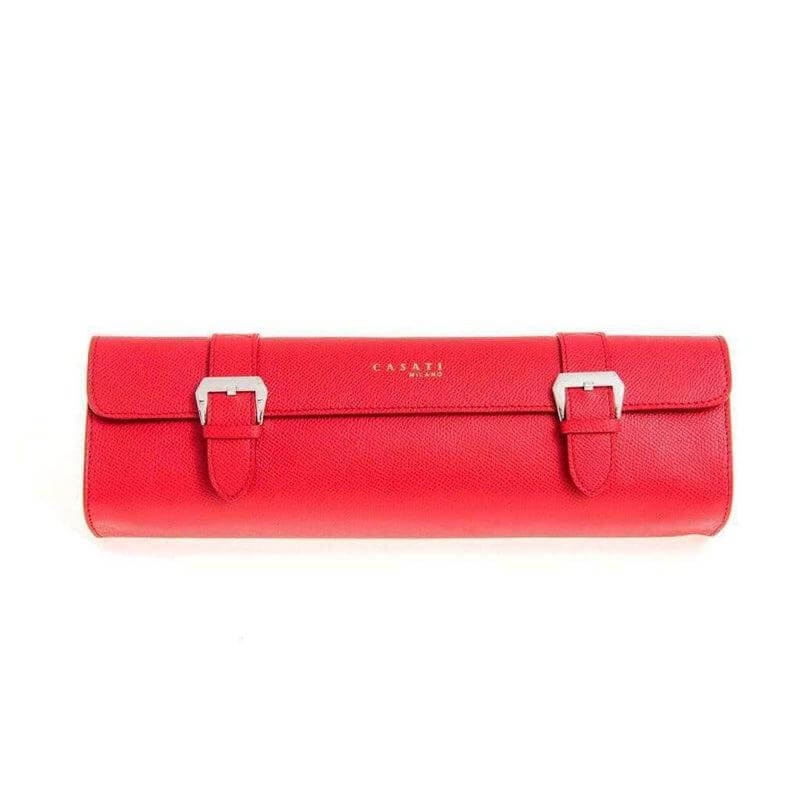 Casati Milano Travel Case Rectangular Epsom Leather Red -...
