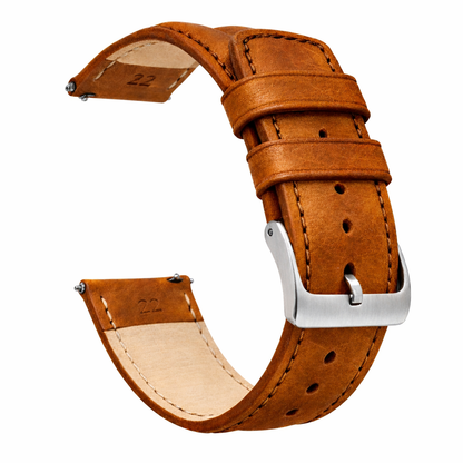Caramel Brown Classic Horween Leather Watch Band