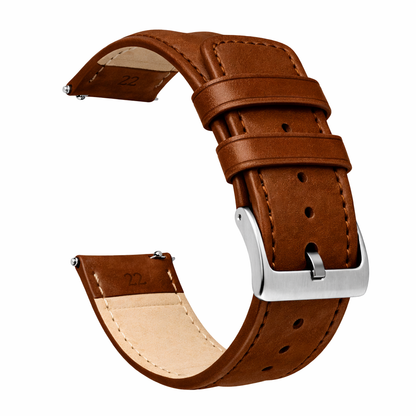 Chocolate Brown Classic Horween Leather Watch Band
