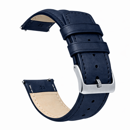 Navy Blue Classic Horween Leather Watch Band