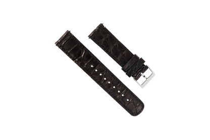 Apple Watch Genuine Alligator Genuine Alligator Black Leather Watch Band, Made in USA