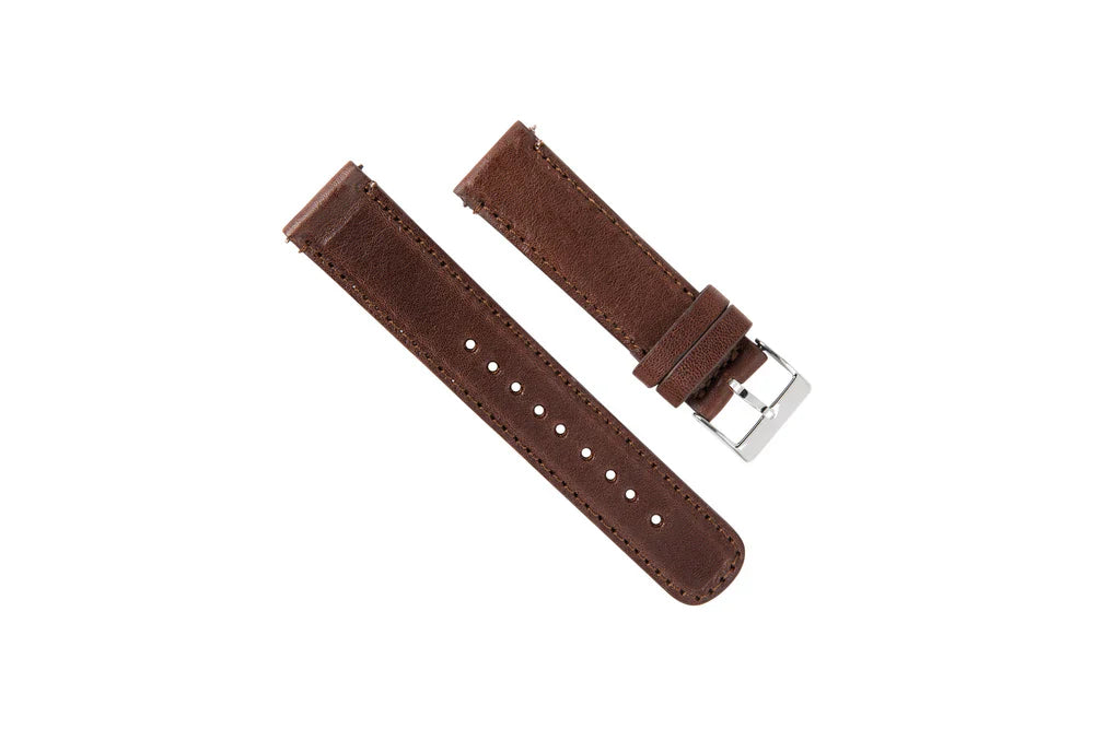 Apple Watch Genuine French Calfskin Brown Leather Watch Band, Crafted in the USA