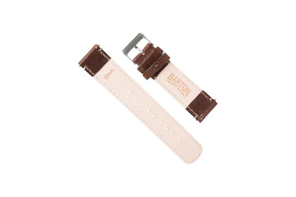 Apple Watch Genuine French Calfskin Brown Leather Watch Band, Crafted in the USA