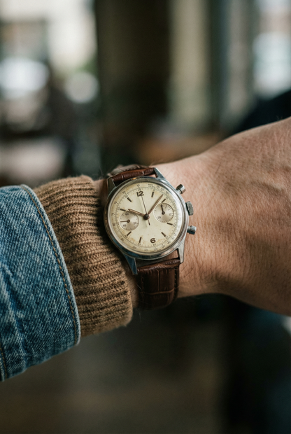 Coffee Brown Alligator Grain Leather Watch Band