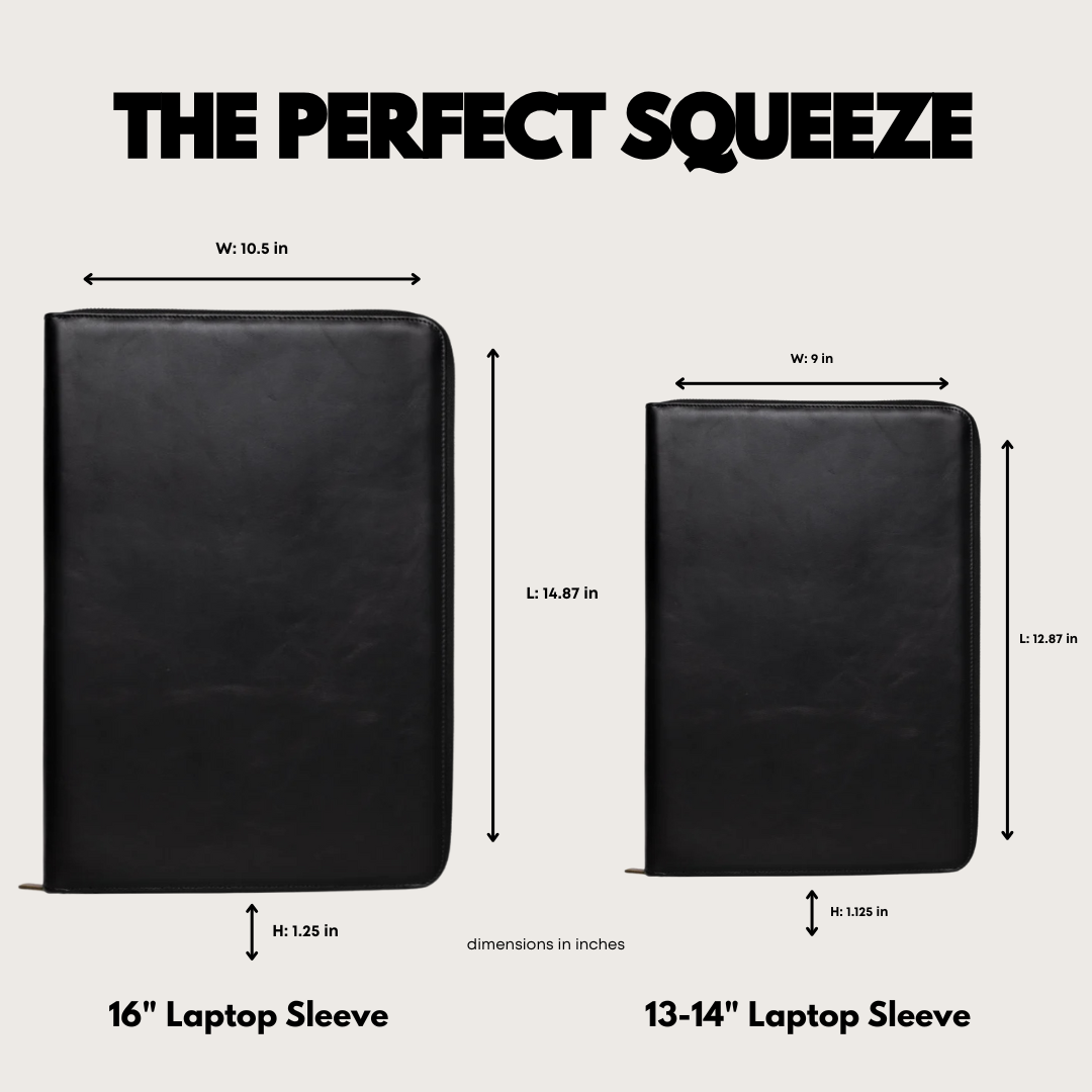 Leather MacBook Sleeve - Black