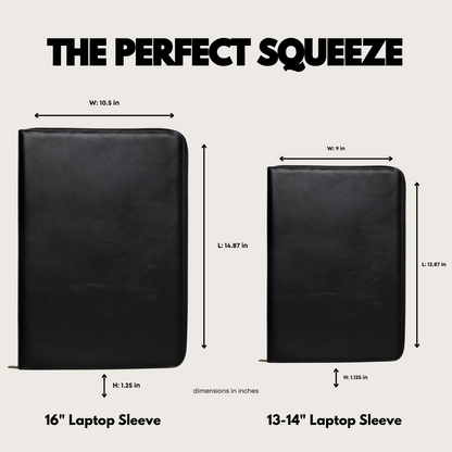 Leather MacBook Sleeve - Black