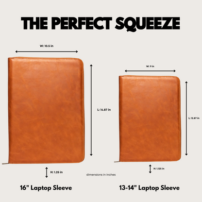 Leather MacBook Sleeve - Sienna