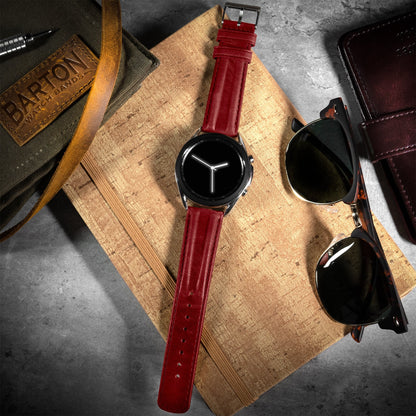 Suunto Vertical & Race | Classic Horween Leather | Crimson Red - Barton Watch Bands
