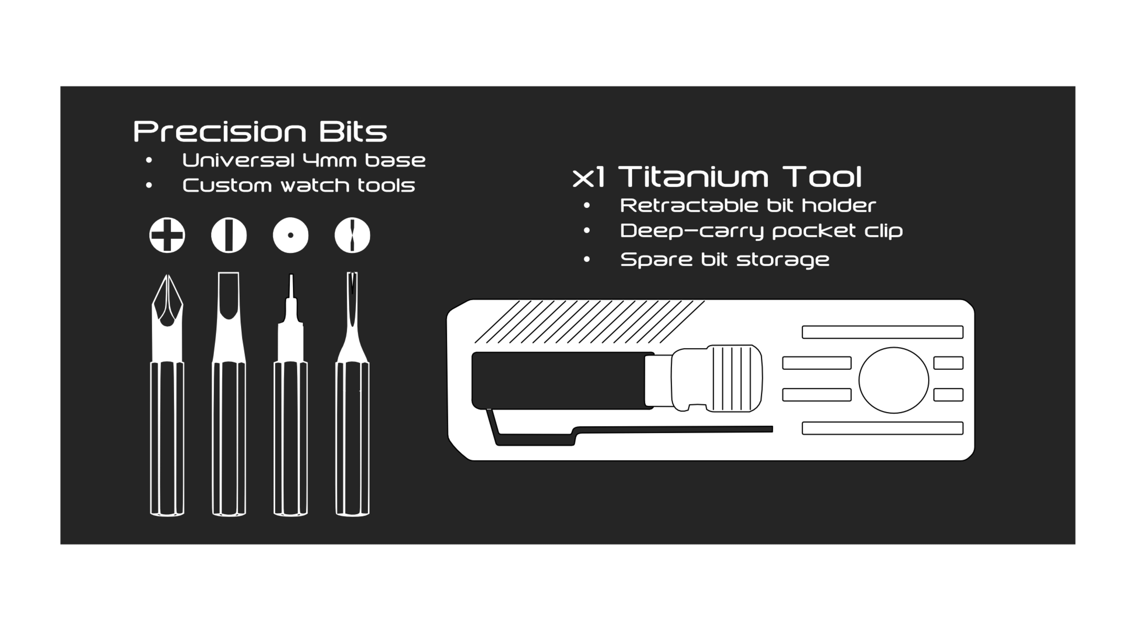 Slidecatch Black Titanium - EDC Tool