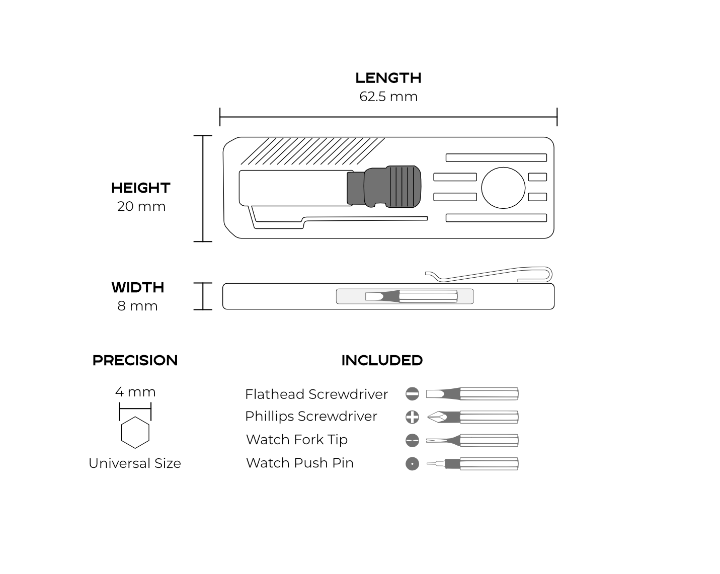 Slidecatch Black Titanium - EDC Tool